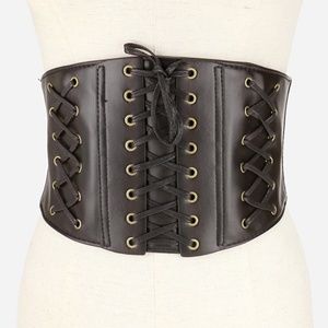Wide Elastic back Black Belt